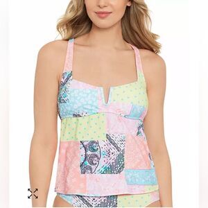 SALT + COVE Juniors' Printed V-Wire Tanikini Top & Cinched-Back Hipster Bottoms
